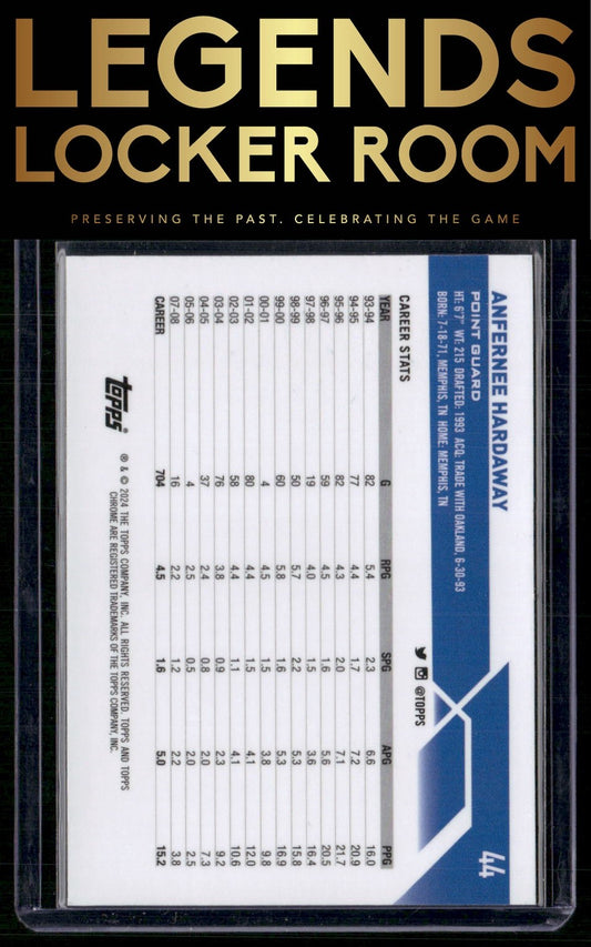2023-24 Topps Chrome Sapphire Edition #44 Anfernee Hardaway