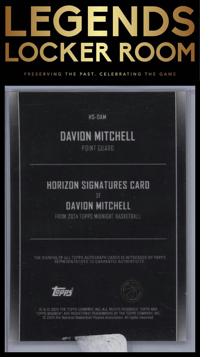 2023-24 Topps Midnight #HS-DAM Davion Mitchell Horizon Signatures Twilight #/199