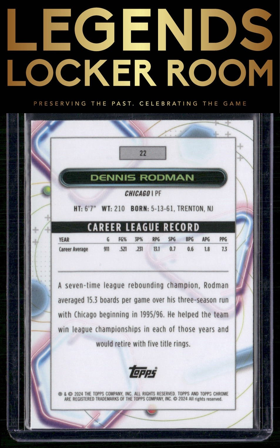 2023-24 Topps Chrome Cosmic #22 Dennis Rodman