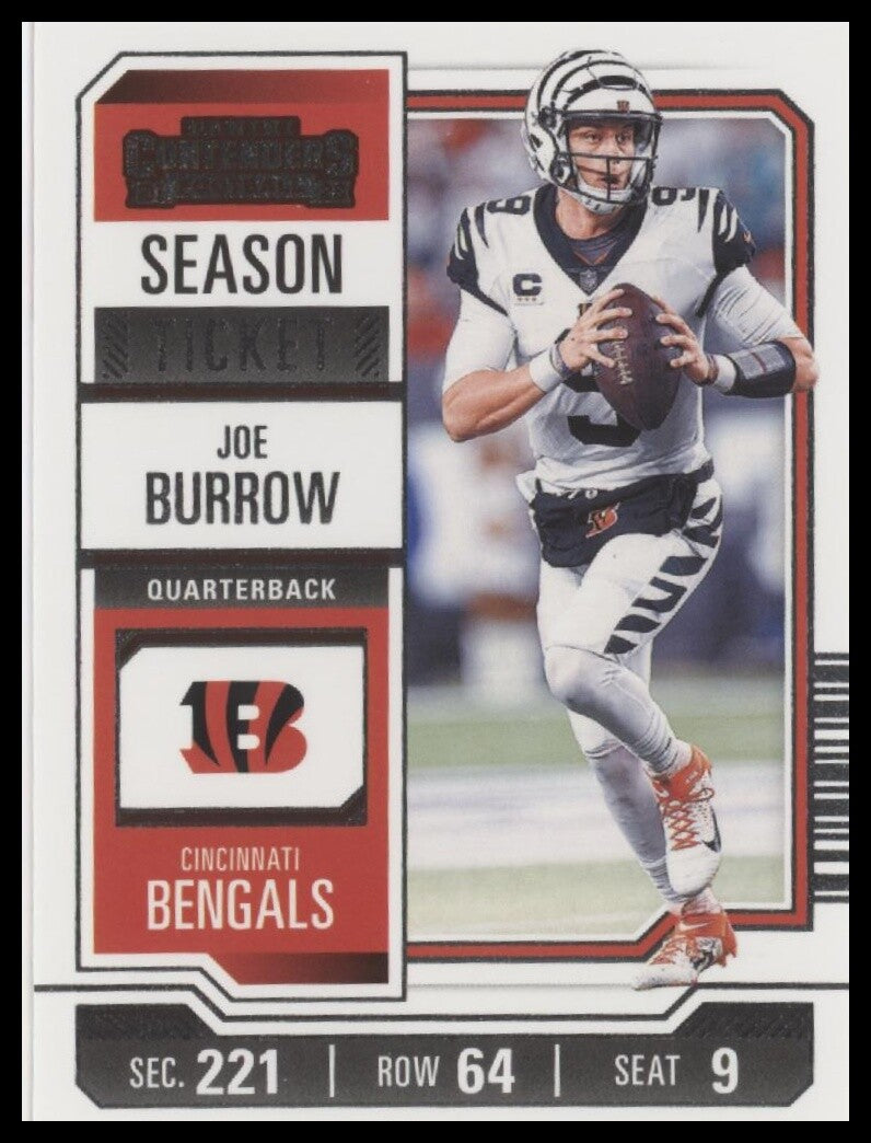 2023 Panini Contenders #22 Joe Burrow Game Ticket