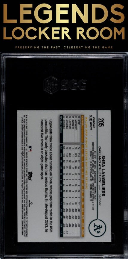 2024 Topps Chrome #205 Shea Langeliers Sepia Ref. SGC 9.5