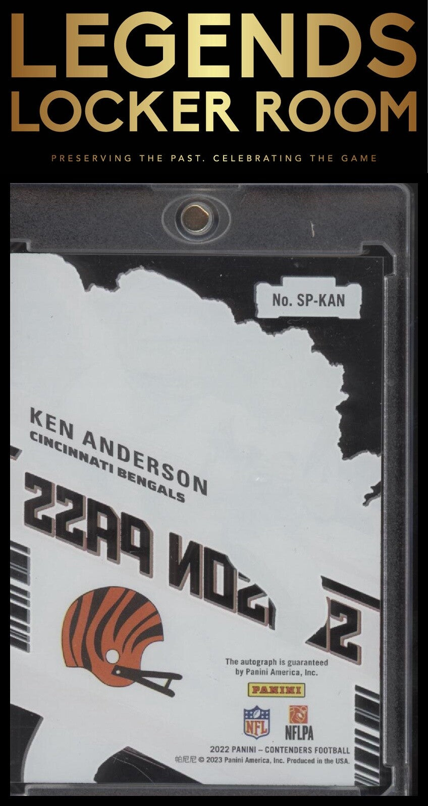 2022 Panini Contenders SP-KAN Ken Anderson Autograph
