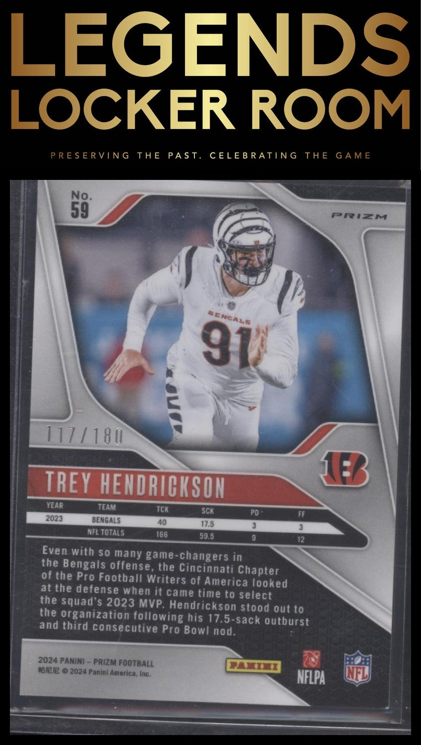 2024 Panini Prizm #59 Trey Hendrickson Hyper #/180