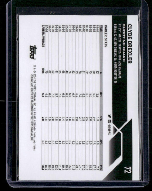 2023-24 Topps Chrome #72 Clyde Drexler