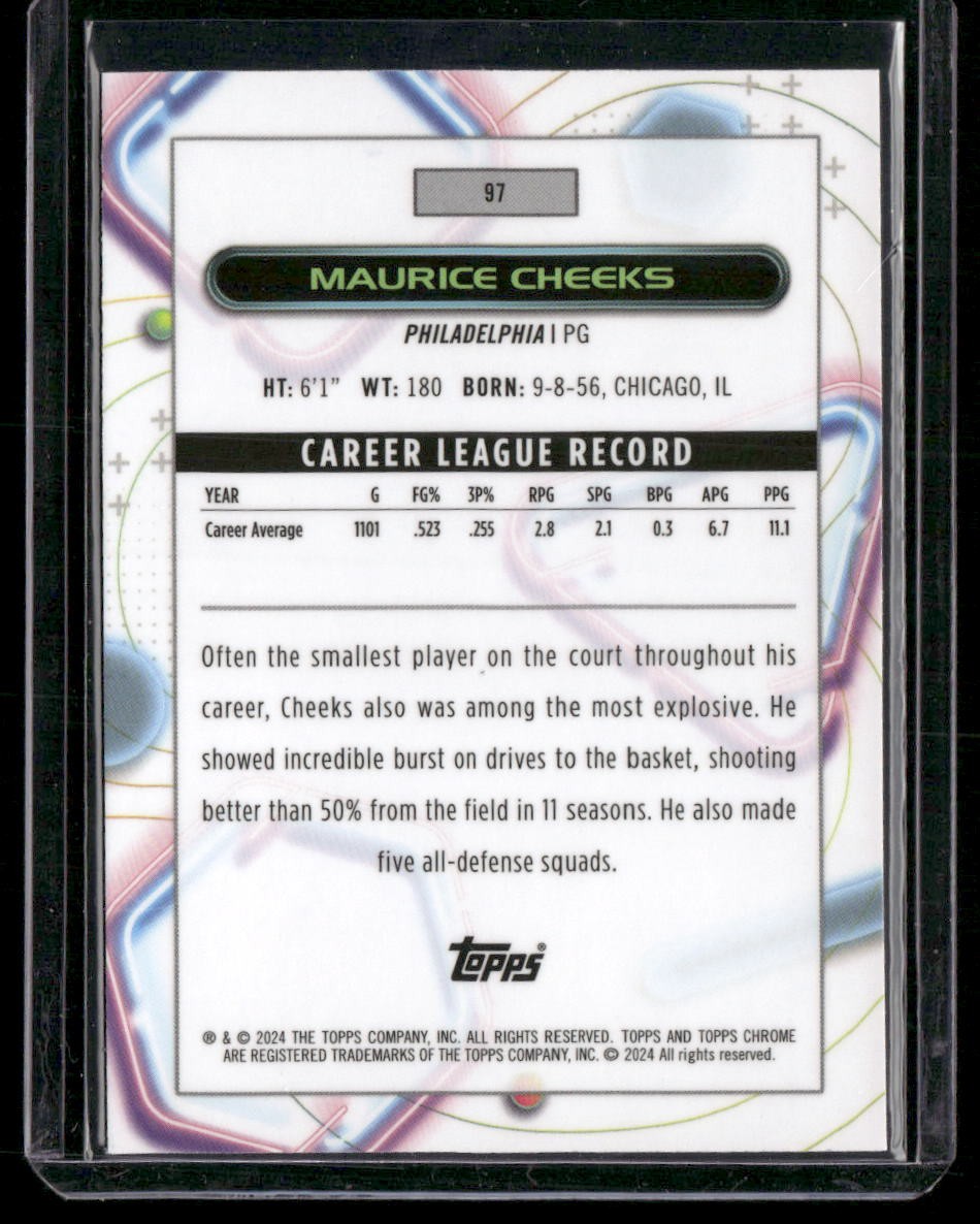 2023-24 Topps Chrome Cosmic #97 Maurice Cheeks