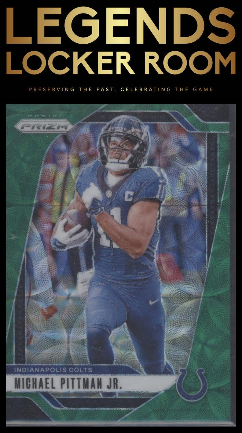 2024 Panini Prizm #123 Michael Pittman Jr. Green Scope #/75