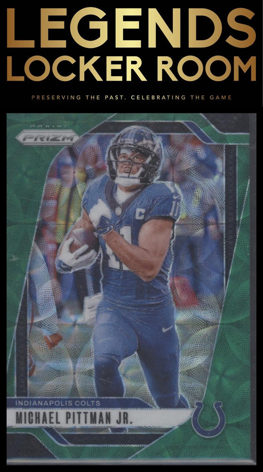2024 Panini Prizm #123 Michael Pittman Jr. Green Scope #/75