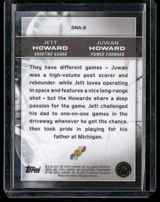 2023-24 Topps Chrome #DNA-3 Juwan Howard / Jett Howard DNA