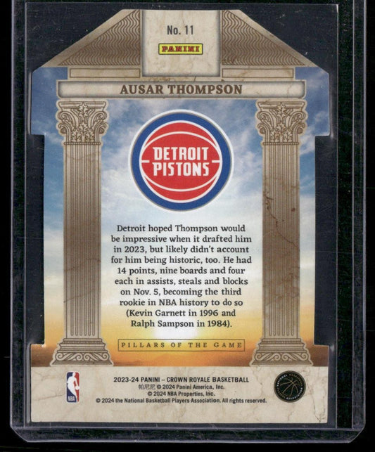 2023-24 Panini Crown Royale #11 Ausar Thompson Pillars of the Game #/99