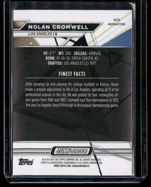 2023 Topps Composite #203 Nolan Cromwell Finest Refractor