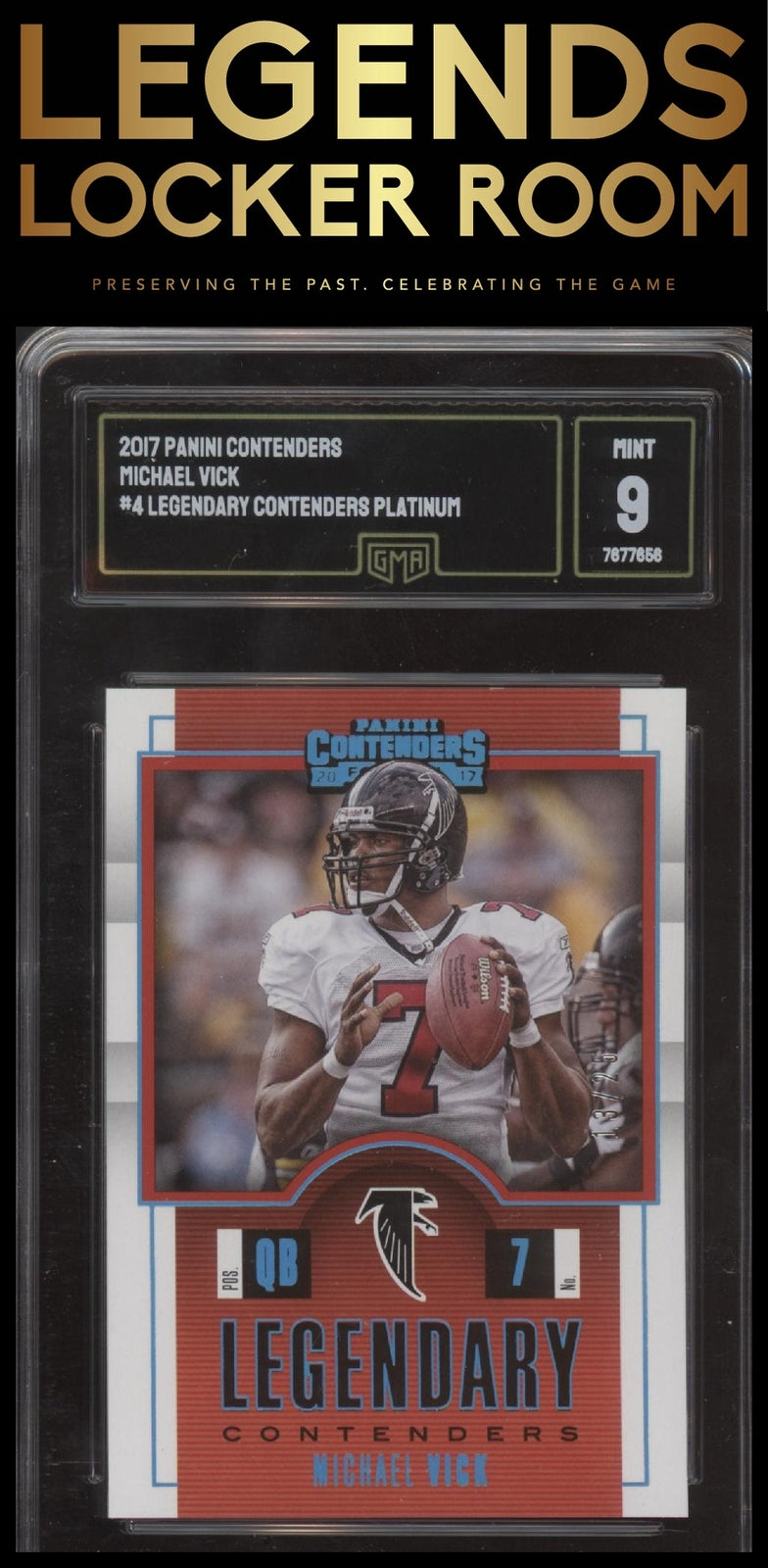 2017 Panini Contenders #LC-4 Michael Vick Legendary Contenders GMA 9