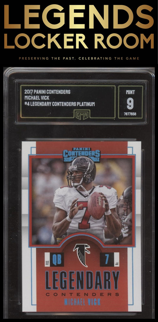 2017 Panini Contenders #LC-4 Michael Vick Legendary Contenders GMA 9