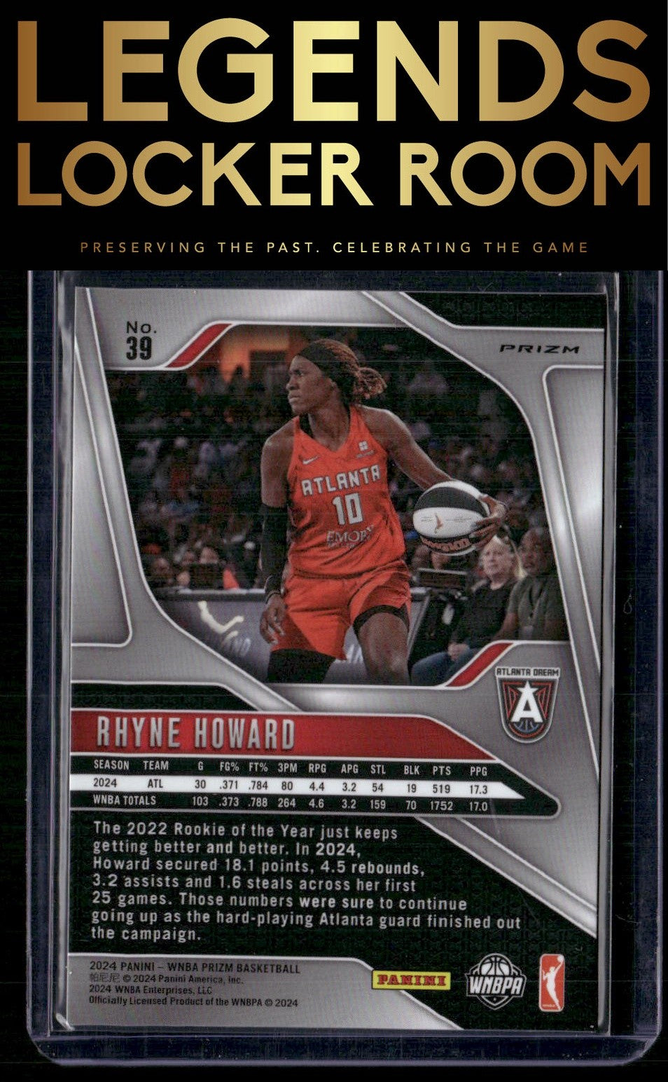 2024 Panini Prizm WNBA #39 Rhyne Howard Silver Prizms