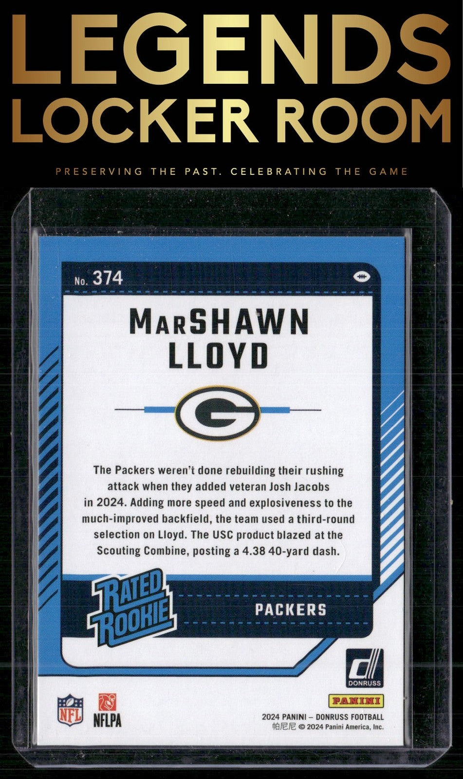 2024 Donruss #374 MarShawn Lloyd Press Proof Red