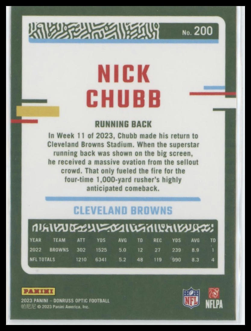 2023 Donruss Optic #200 Nick Chubb