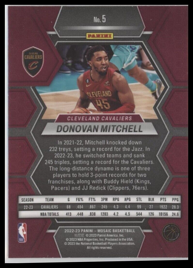 2022-23 Panini Mosaic #5 Donovan Mitchell