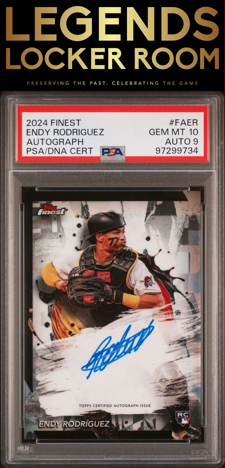 2024 Topps Finest Finest Autographs #FAER Endy Rodriguez PSA 10
