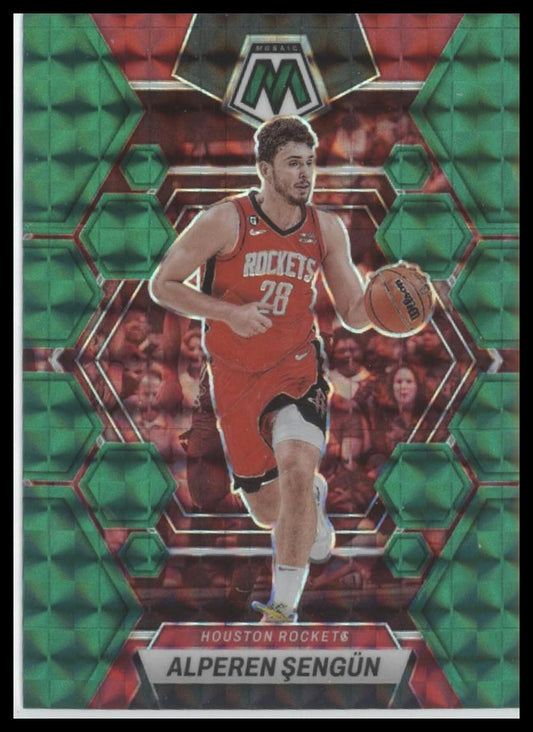 2022-23 Panini Mosaic #41 Alperen Sengun Green