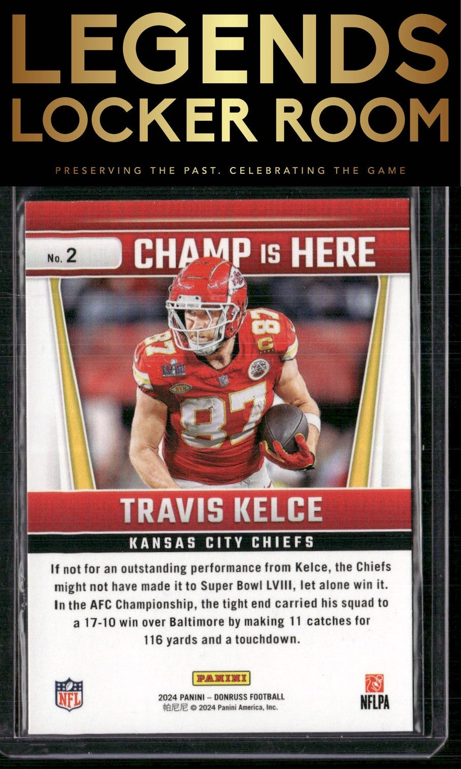2024 Donruss #2 Travis Kelce Champ is Here