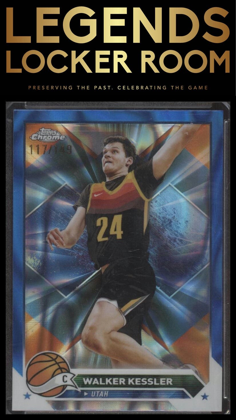 2023-24 Topps Chrome #185 Walker Kessler Blue Lava Refractors #/149