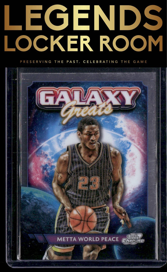 2023-24 Topps Chrome Cosmic #GG-14 Metta World Peace Galaxy Greats