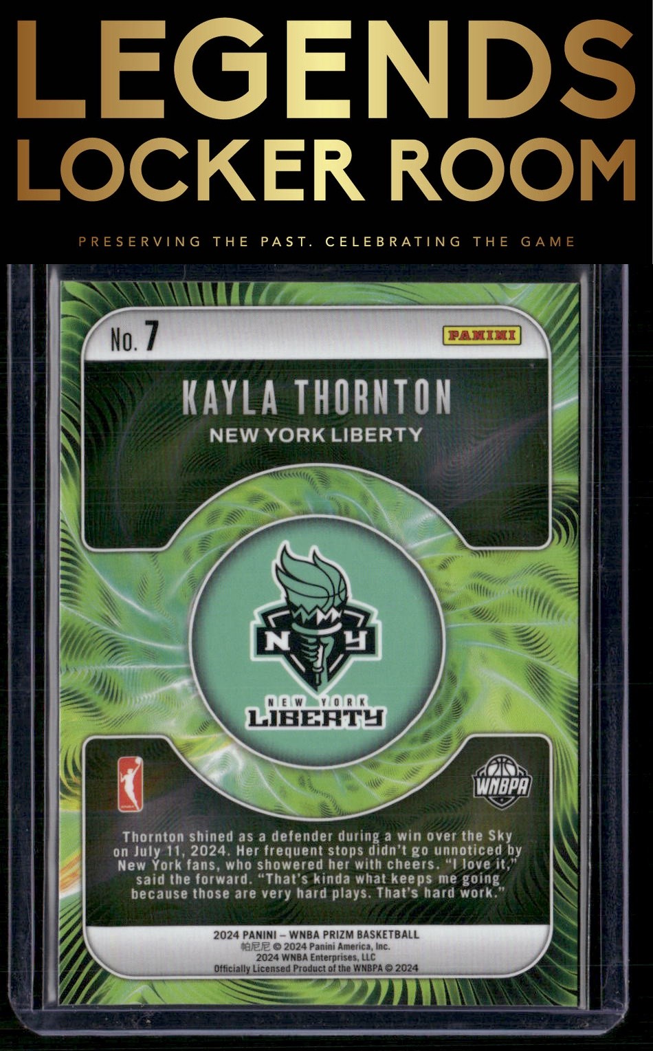 2024 Panini Prizm WNBA #7 Kayla Thornton Fractal