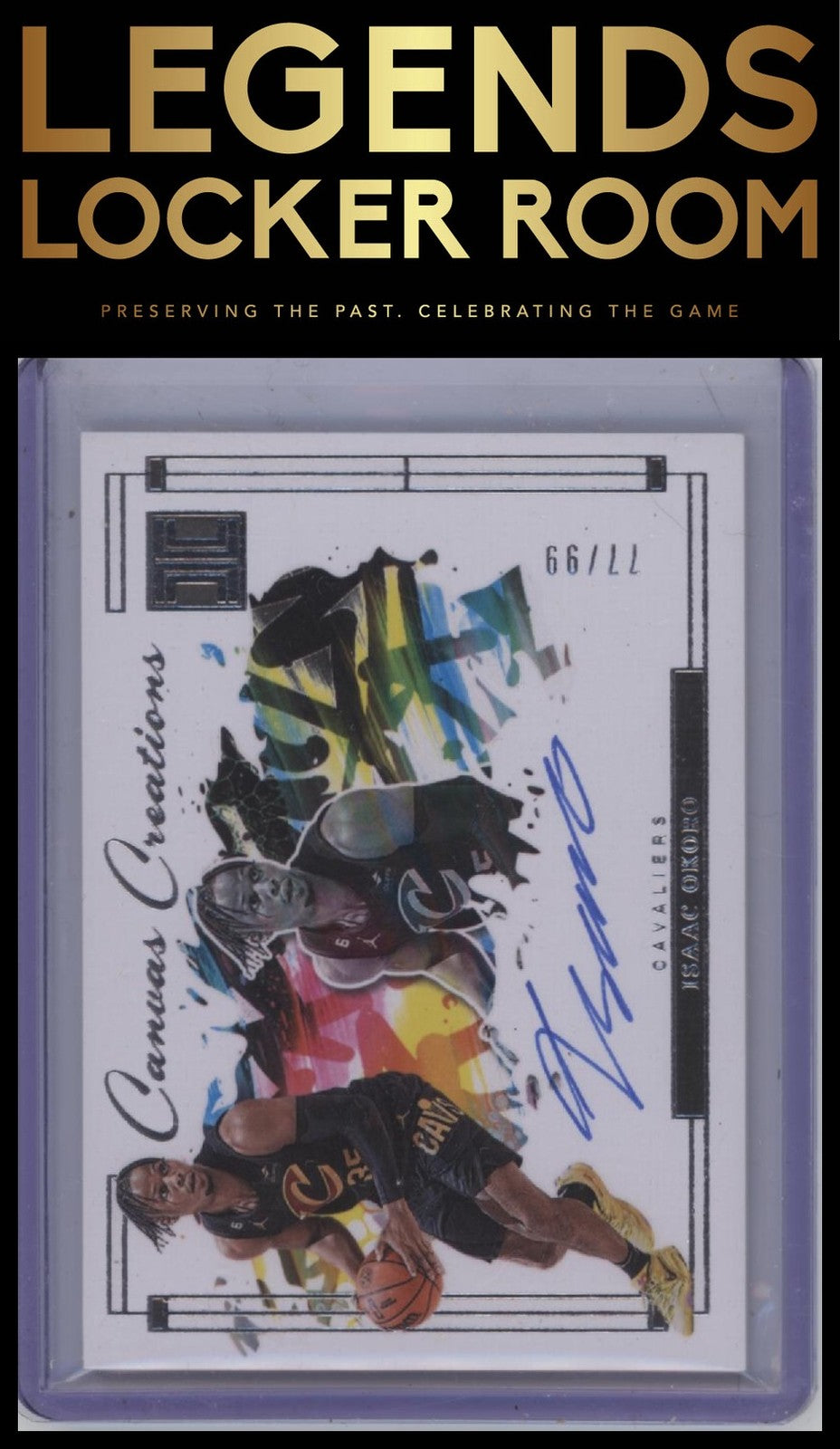 2023-24 Panini Impeccable #CCS-OKO Isaac Okoro Canvas Creations Signatures #/99