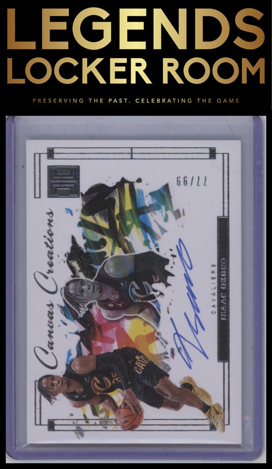 2023-24 Panini Impeccable #CCS-OKO Isaac Okoro Canvas Creations Signatures #/99