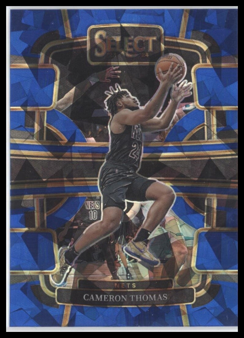 2023-24 Panini Select #6 Cameron Thomas Blue Cracked Ice Prizms