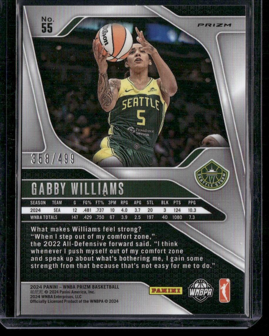 2024 Panini Prizm WNBA #55 Gabby Williams Pulsar Prizms #/499