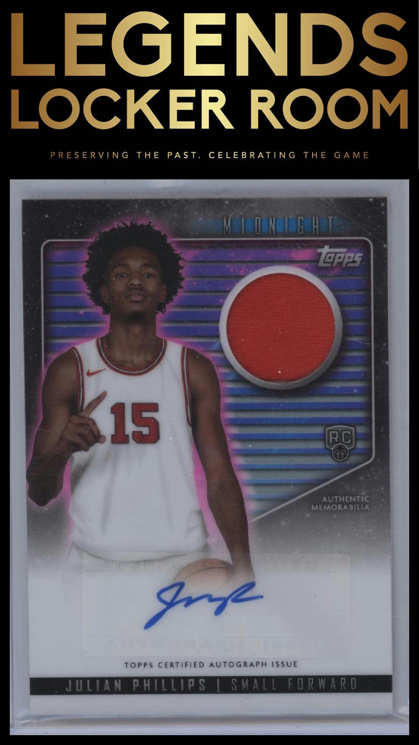 2023-24 Topps Midnight #RJA-JUP Julian Phillips Rookie Jersey Autographs