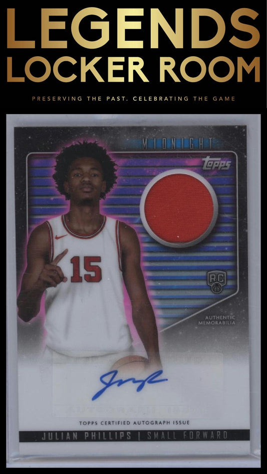 2023-24 Topps Midnight #RJA-JUP Julian Phillips Rookie Jersey Autographs