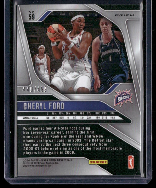 2024 Panini Prizm WNBA #59 Cheryl Ford Pulsar Prizms #/499