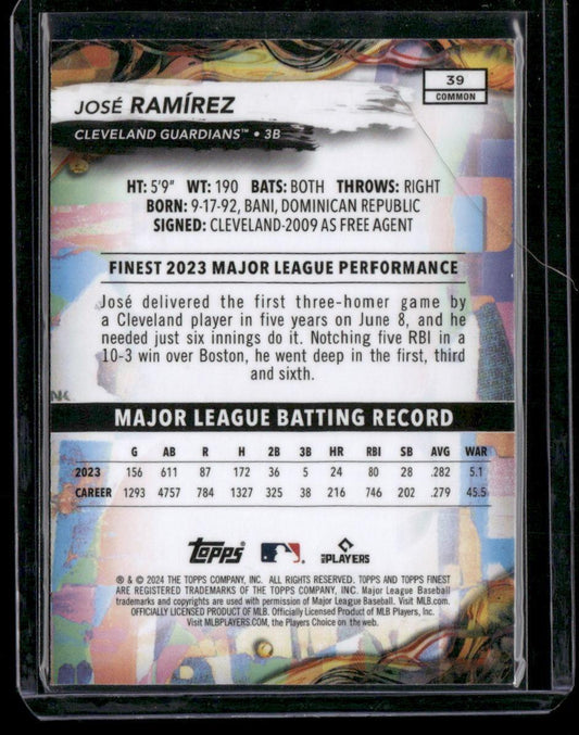 2024 Finest #39 Jose Ramirez