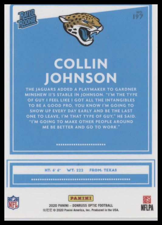 2020 Donruss Optic #197 Collin Johnson