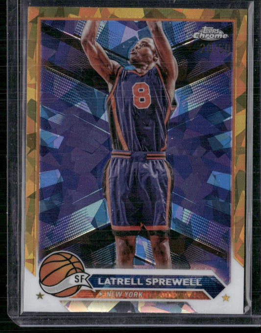 2023-24 Topps Chrome Sapphire Edition #40 Latrell Sprewell Gold #/50