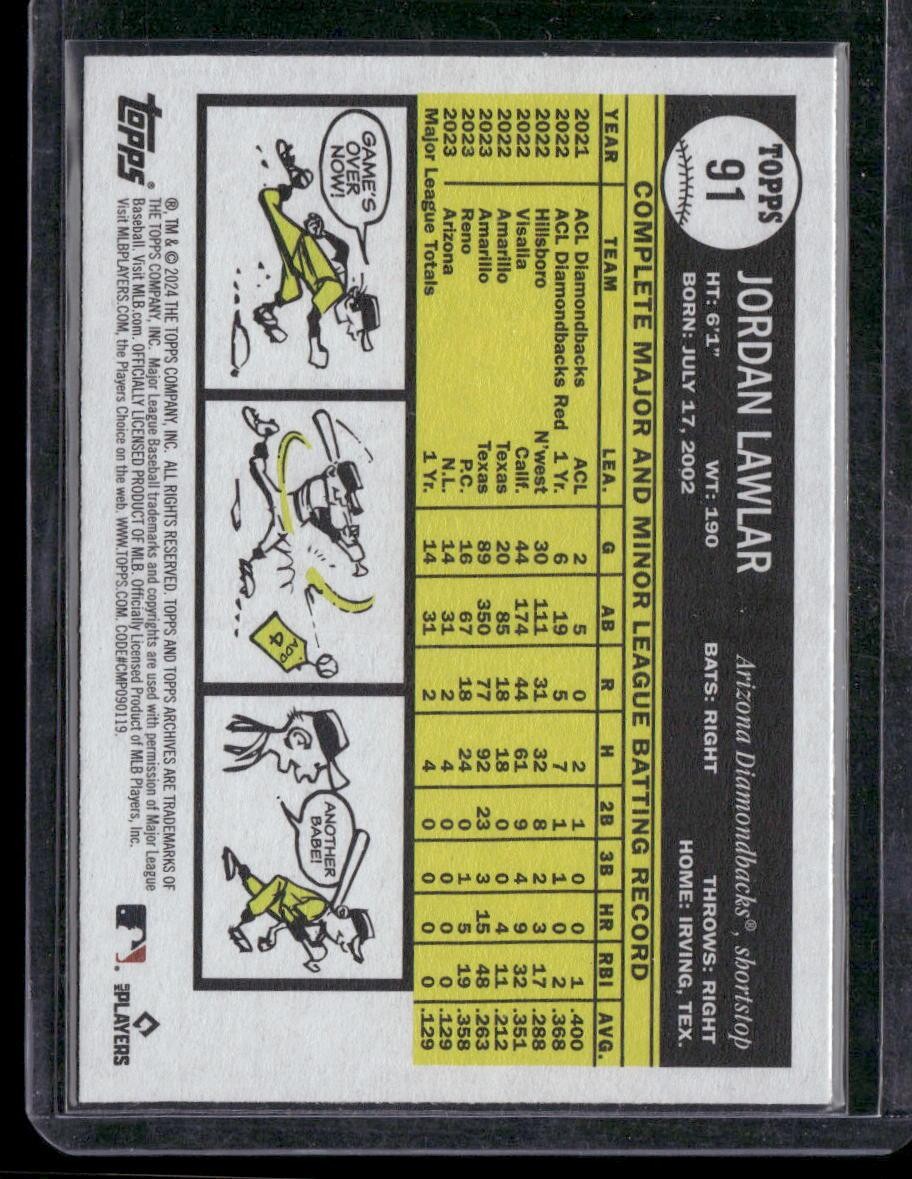 2024 Topps Archives #91 Jordan Lawlar