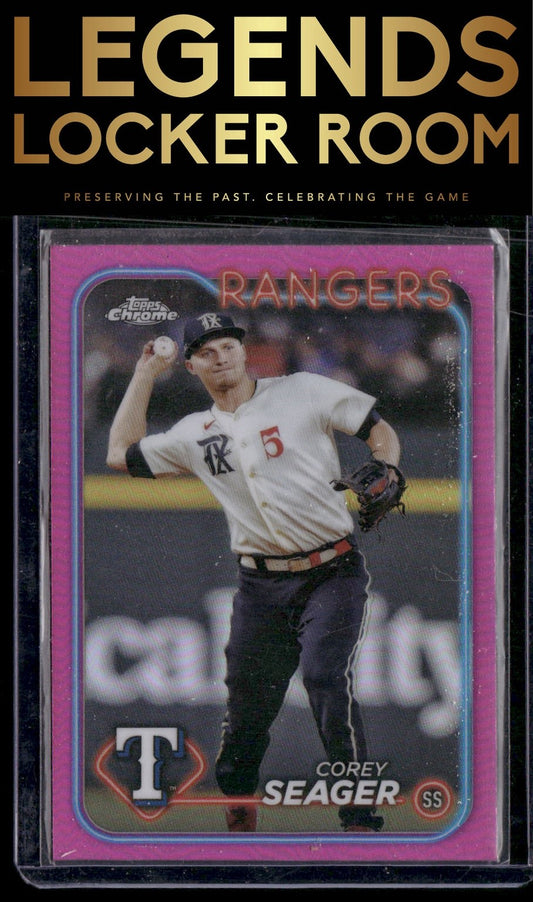 2024 Topps Chrome #100 Corey Seager Pink Refractors