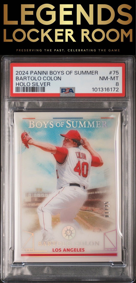 2024 Panini Boys Of Summer #75 Bartolo Colon Holo Silver PSA 8