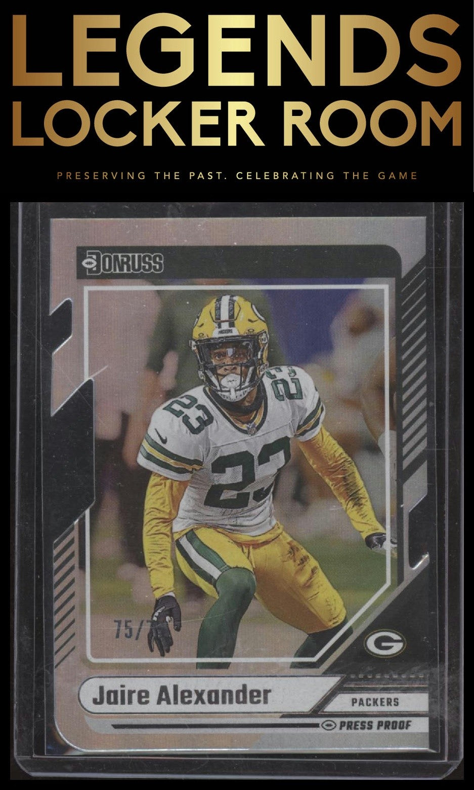 2024 Donruss #158 Jaire Alexander Press Proof Silver Die-Cut 75/75 Bookend!