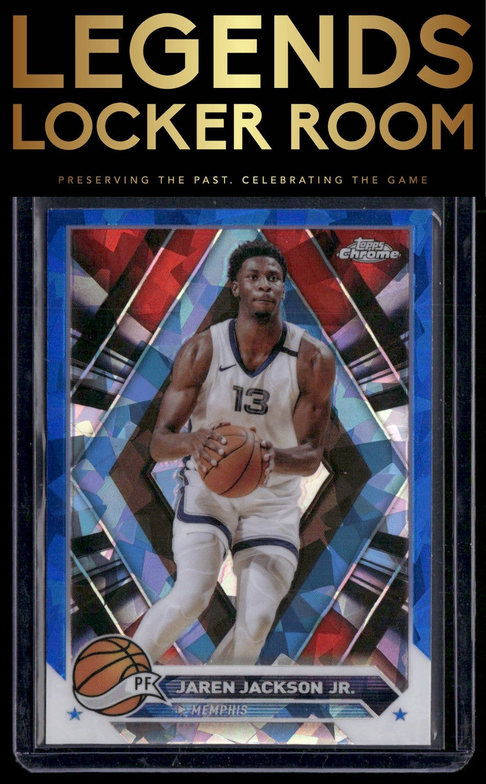 2023-24 Topps Chrome #183 Jaren Jackson Jr. Blue Basketball Refractors