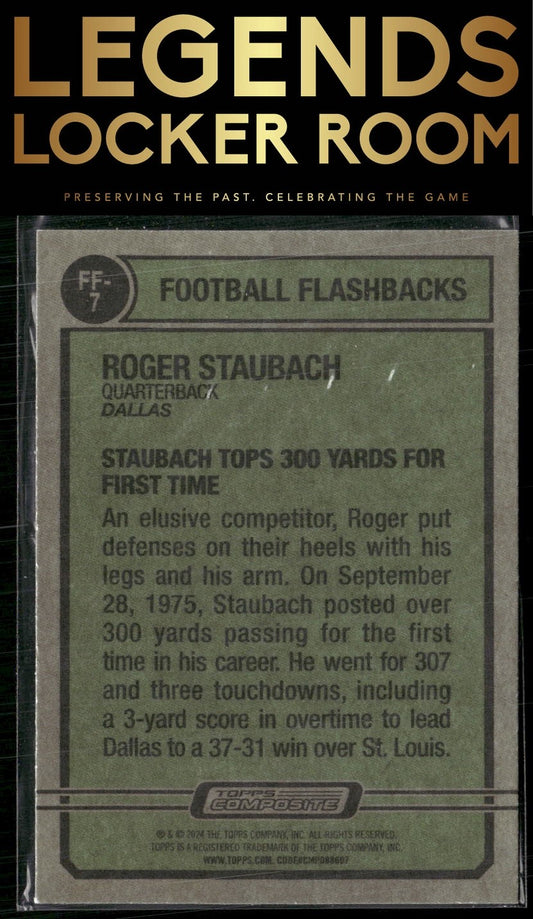 2023 Topps Composite #FF-7 Roger Staubach Football Flashbacks