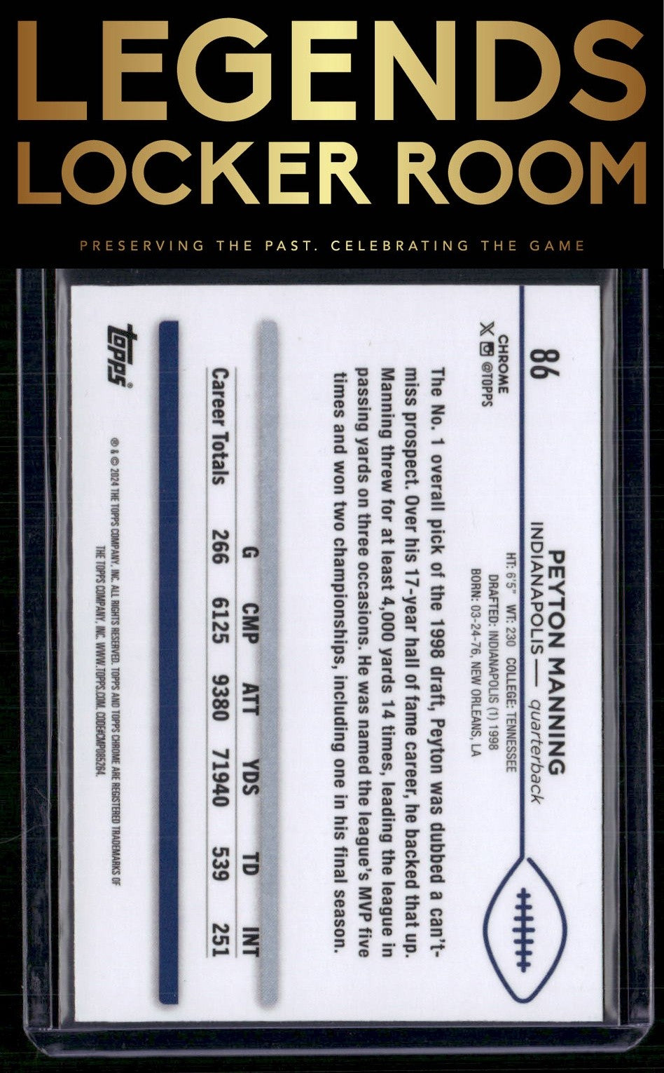 2024 Topps Chrome #86 Peyton Manning