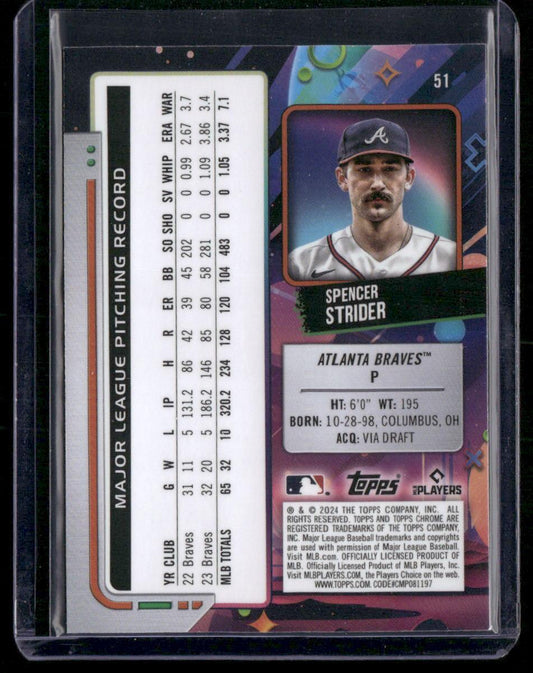 2024 Topps Chrome Cosmic #51 Spencer Strider