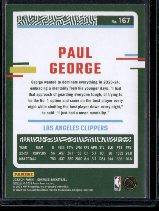2023-24 Donruss #167 Paul George