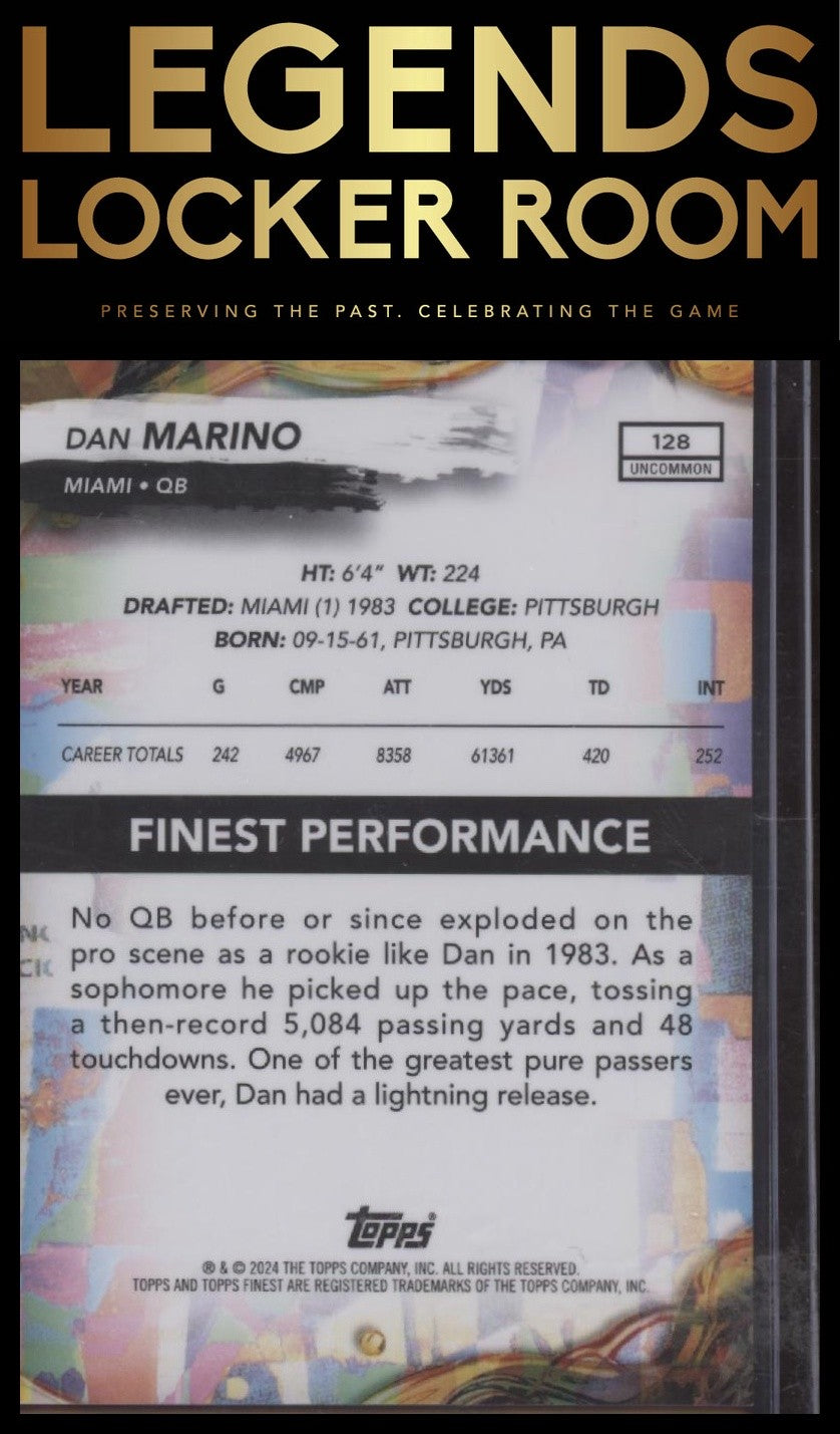 2024 Finest #128 Dan Marino Black Geometric Refractor 20/20