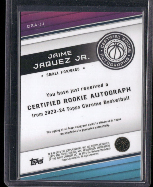2023-24 Topps Chrome Jaime Jaquez Jr. Certified Rookie Auto Purple Geometric