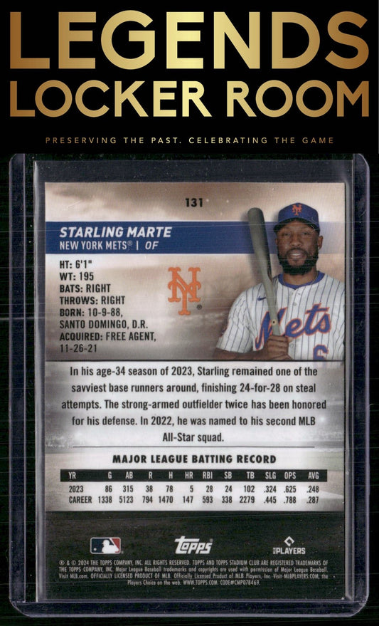 2024 Stadium Club #131 Starling Marte Chrome
