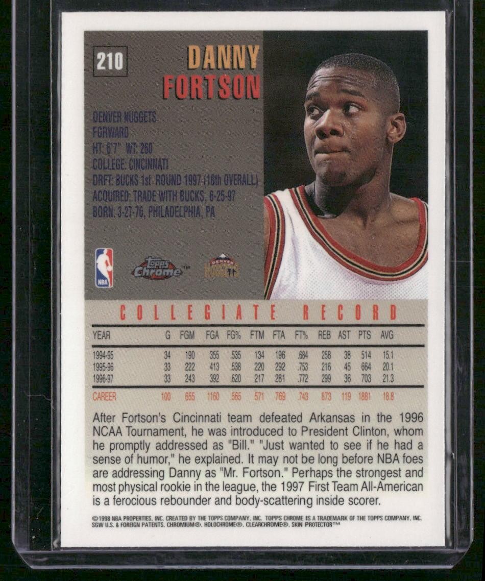 1997-98 Topps Chrome #210 Danny Fortson