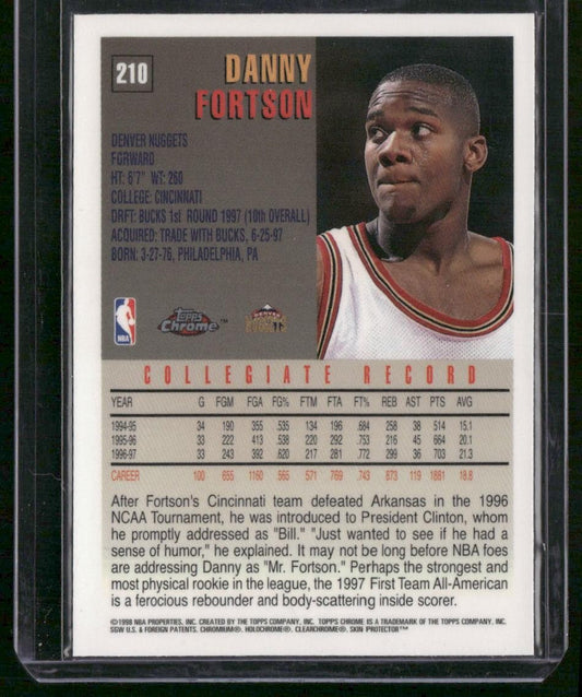 1997-98 Topps Chrome #210 Danny Fortson